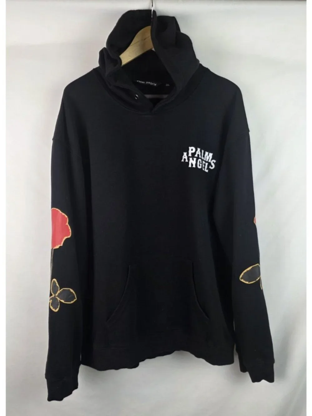 Palm Angels Men's Sweatshirt Hoodie Size XXL Black Roses Fleece Top - Picture 10 of 10